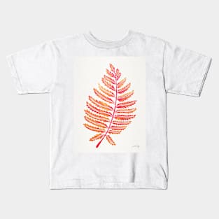 fern leaf pink Kids T-Shirt